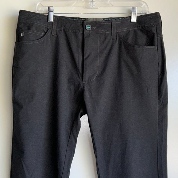LINKSOUL Charcoal Gray Flat Board Walker Performance Golf Pants Size 34x32 ~EUC - Picture 2 of 8
